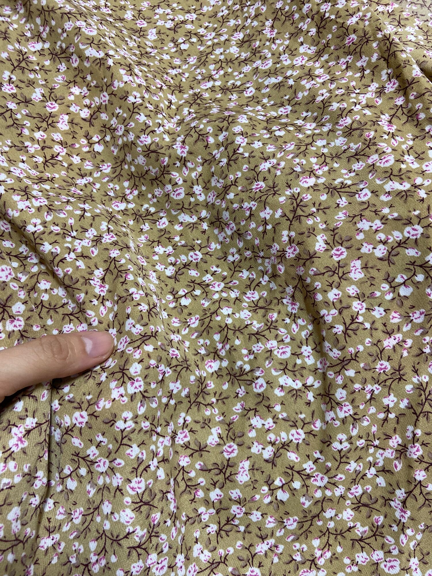 2m vải lụa hoa nhí giản nhẹ khổ 1m5(s)