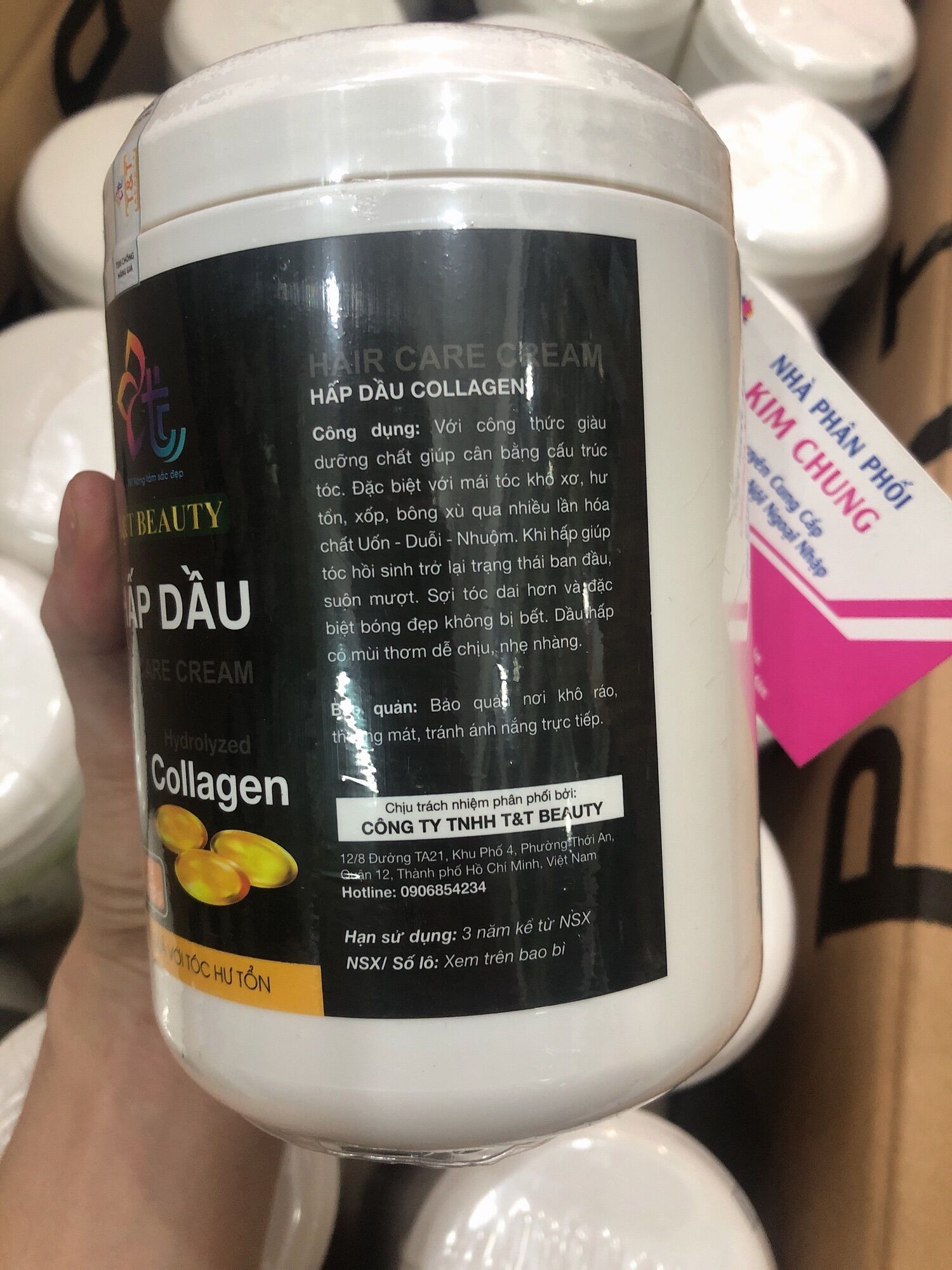 Hấp dầu siêu dưỡng phục hồi Colagen & Vitamin E 1000ml (Kem ủ tóc)