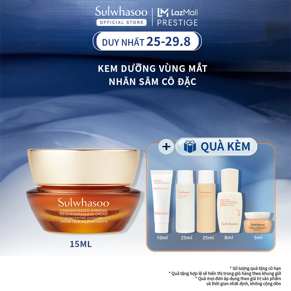 Kem Mắt Từ Nhân Sâm Dưỡng Da Ngăn Ngừa Lão Hóa Sulwhasoo Concentrated Ginseng Rejuvenating Eye Cream 15ml