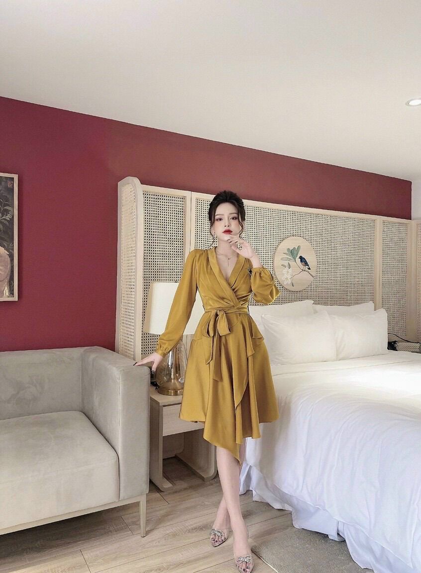 Đầm nữ vải lụa cao cấp