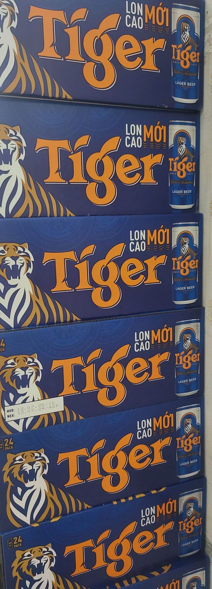 Bia tiger nâu lon 330ml