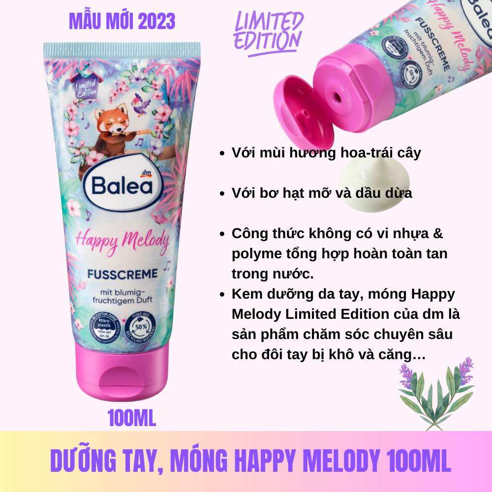 Kem Dưỡng Da Tay và Móng Balea 100ml [ nhập khẩu Đức]
