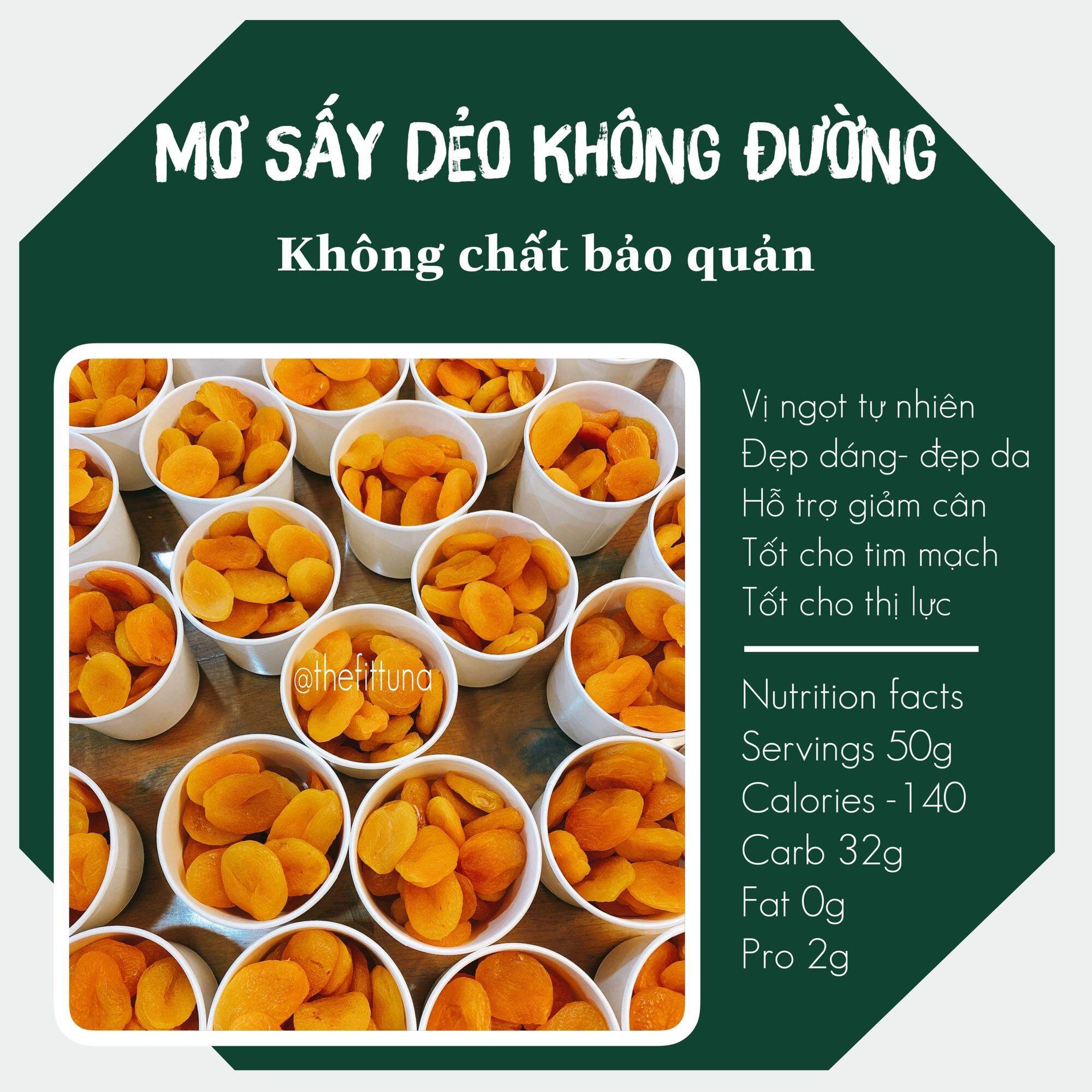 Mơ Sấy Khô Không Đường -250g