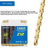 Chuỗi Xe Đạp Leo Núi TOOPRE Mạ Điện Chống Gỉ Dành Cho Xe Đạp Địa Hình 1/6/7/8/9/10/11/12 Tốc Độ Màu Vàng