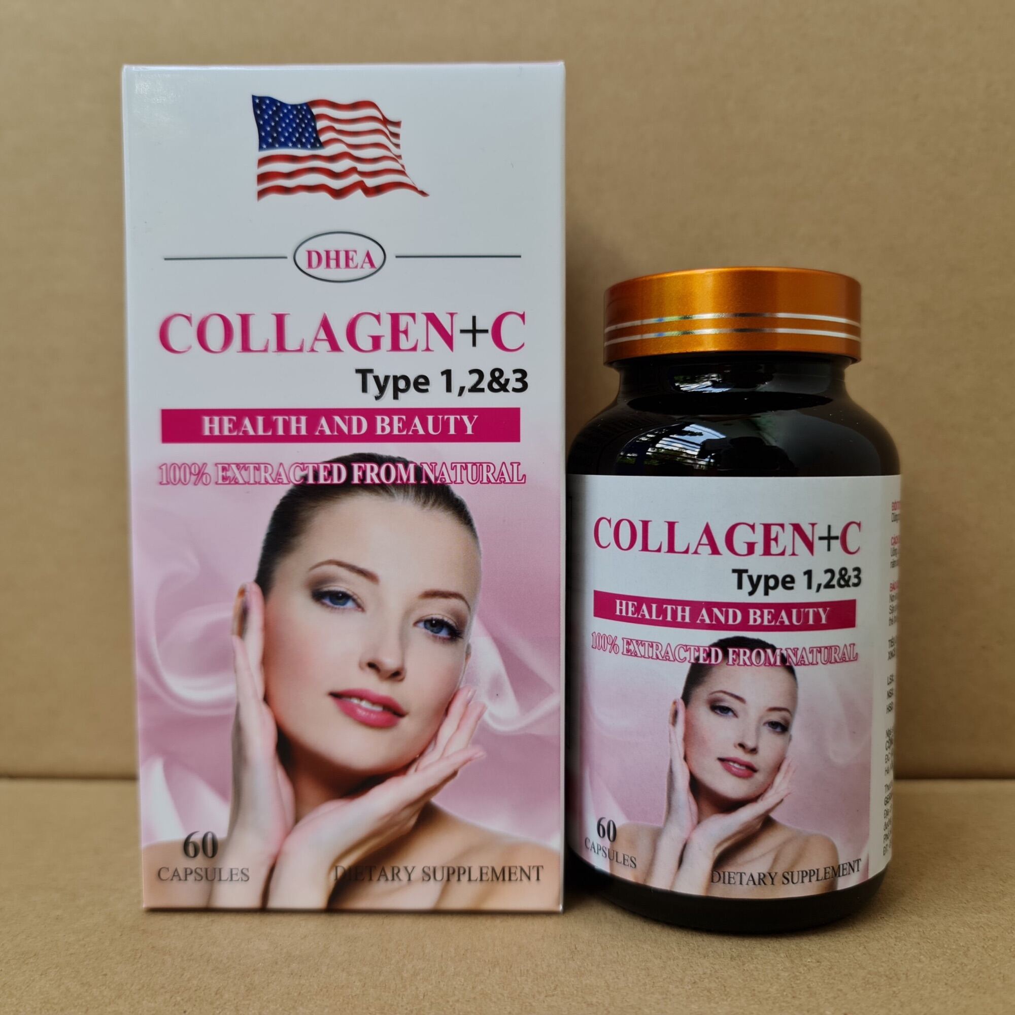 [HCM]Viên uống COLLAGEN +C bổ sung collagen vitamin e giúp chống lão hóa cải thiện nếp nhăn - Hộp 60 viên dùng 30 ngày