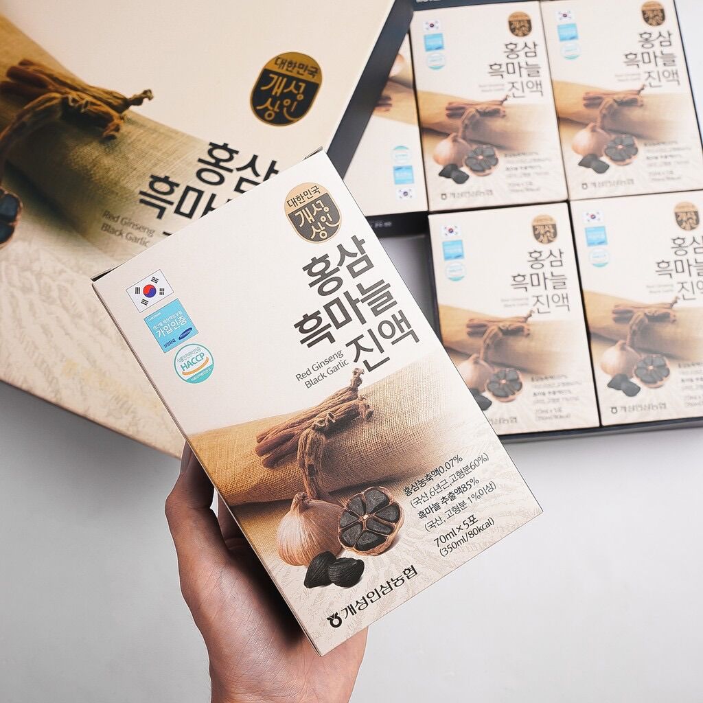 Nước Hồng Sâm Tỏi Đen Hàn Quốc (30 gói * 70ml)
