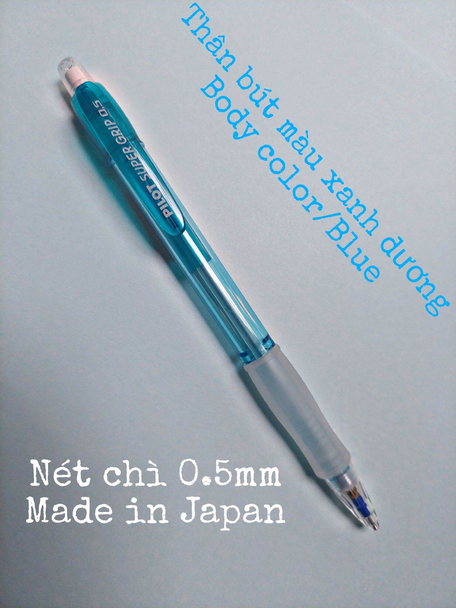 Bút chì bấm cao cấp Pilot H-185-2B (Super Grip/0.5m) . Made in Japan
