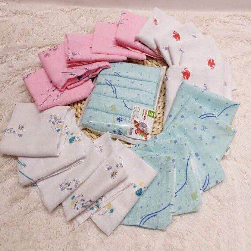 [HCM]Sét 5 khăn xô sữa Mipbi in hình