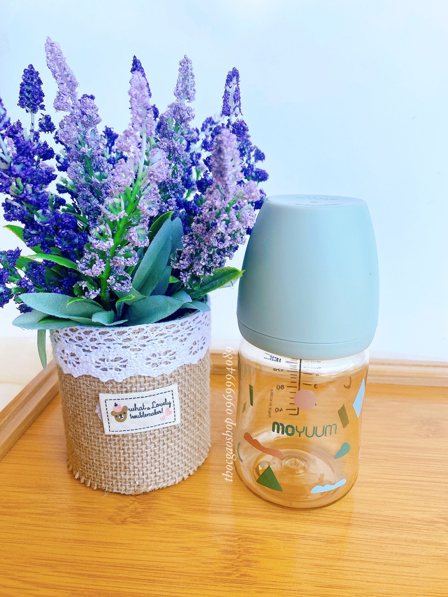 Bình sữa Moyuum bản mây limited 170ml/270ml hỗ trợ chọn núm (moyuum cloud)