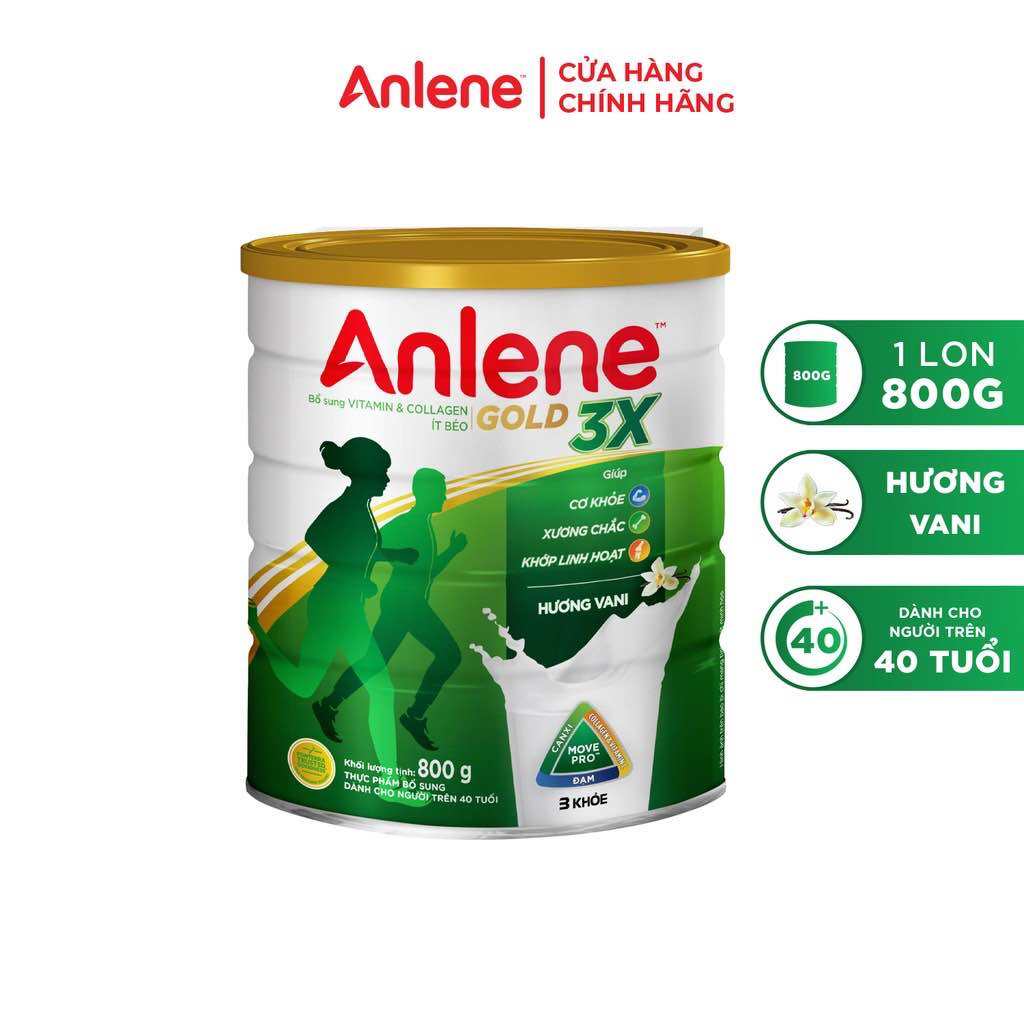 Sữa bột Anlene Gold Movepro Vani 800g chính hãng