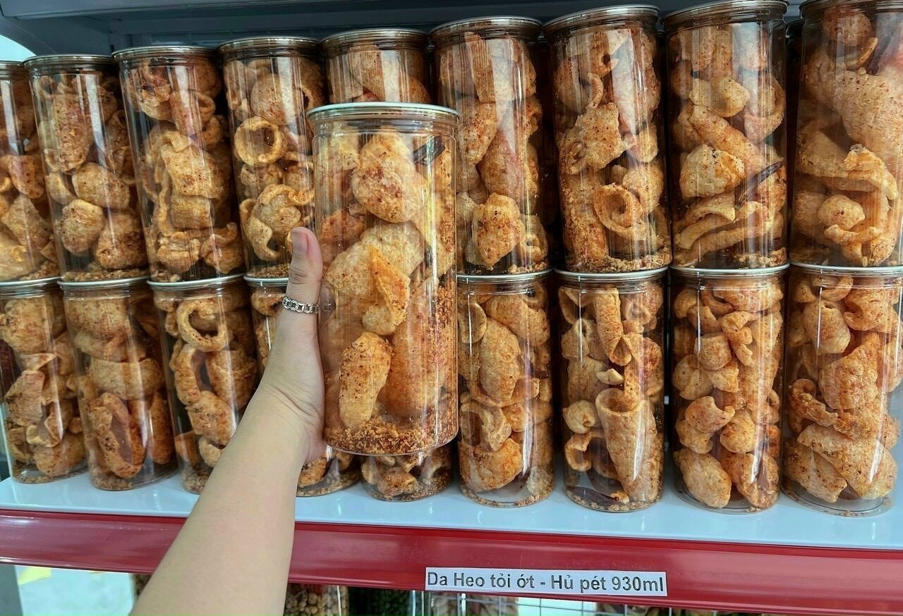 Đồ ăn vặt timi da heo tỏi ớt 150g