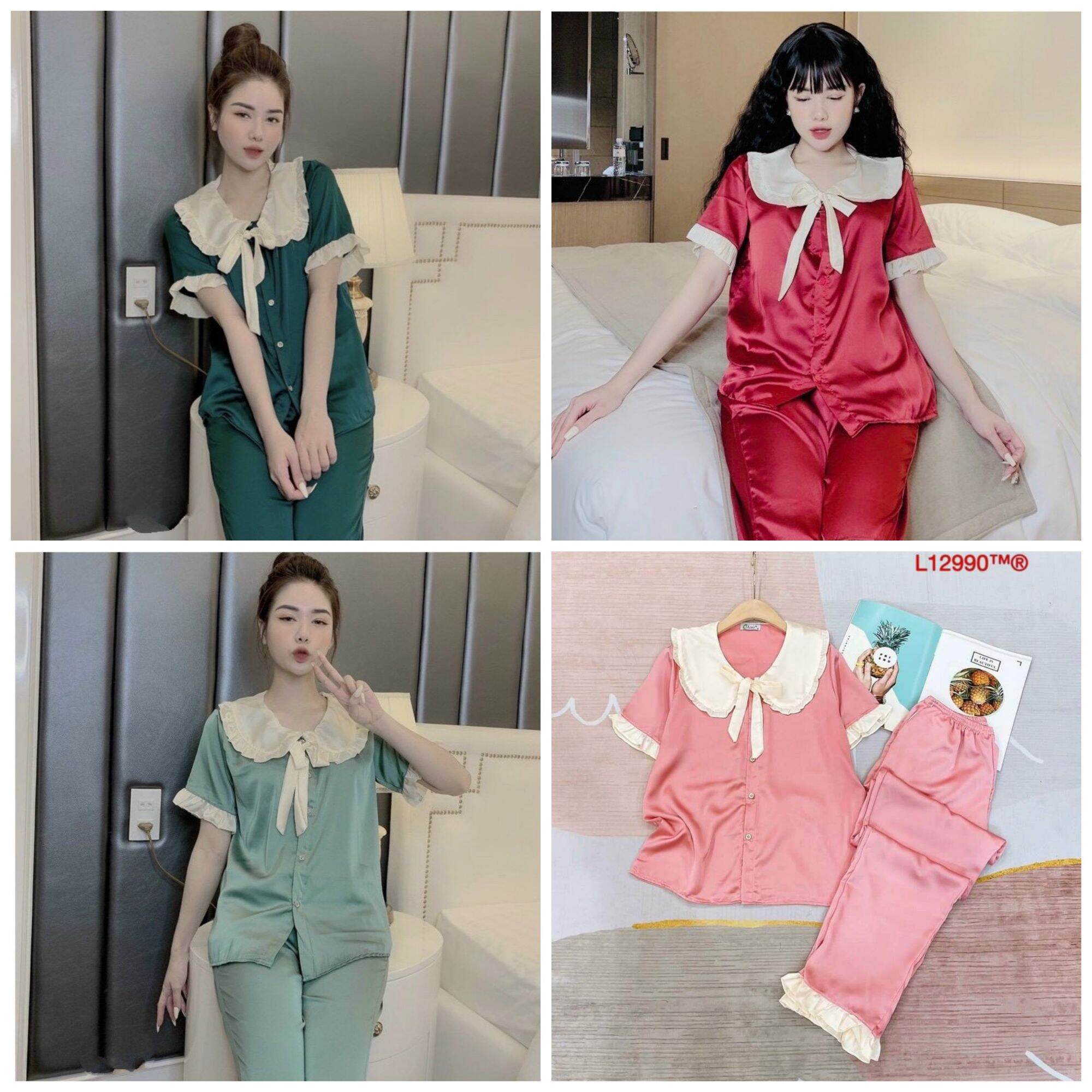 Bộ lụa bèo tay cộc quần dài siêu xinh