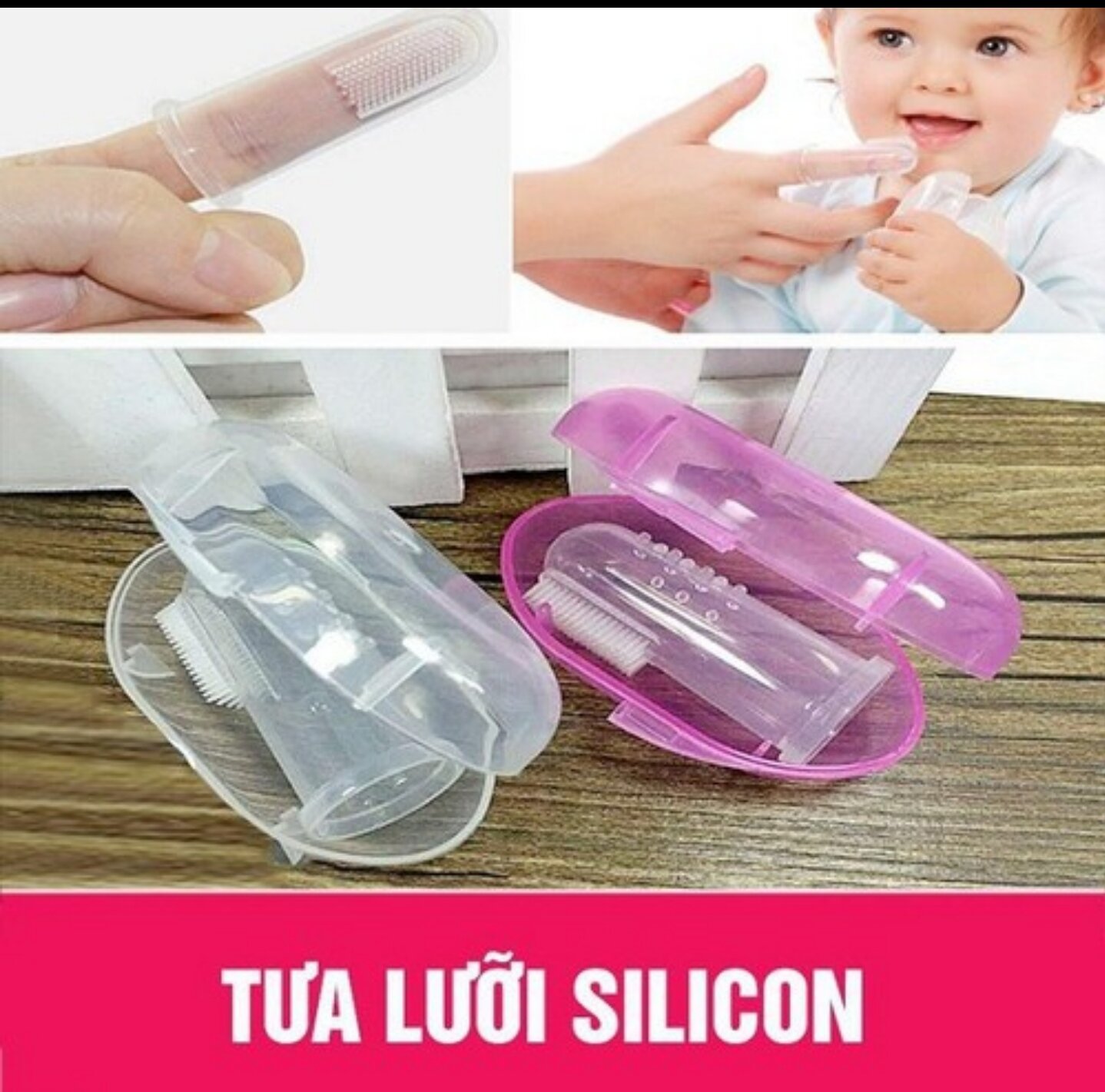 Dụng cụ tưa lưỡi silicon