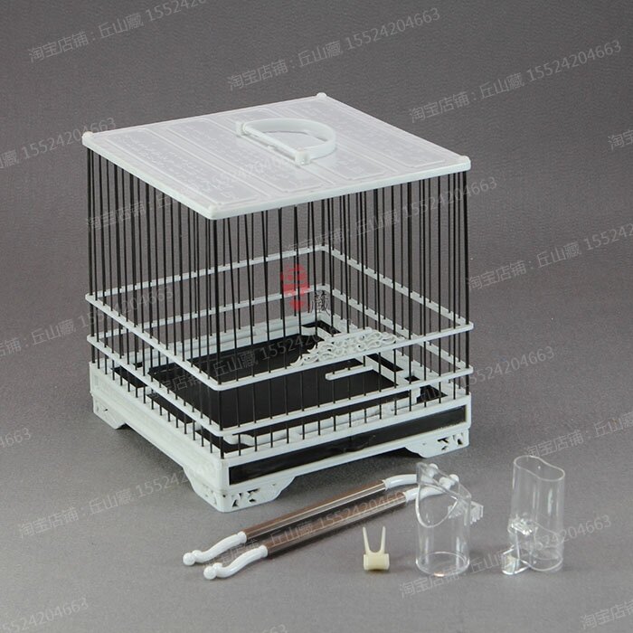 Lồng chim bằng thép nhựa kiểu ngăn kéo thế hệ 4 lồng chim thêu mắt bằng nhựa lồng vuông sợi thủy tinh lồng tắm