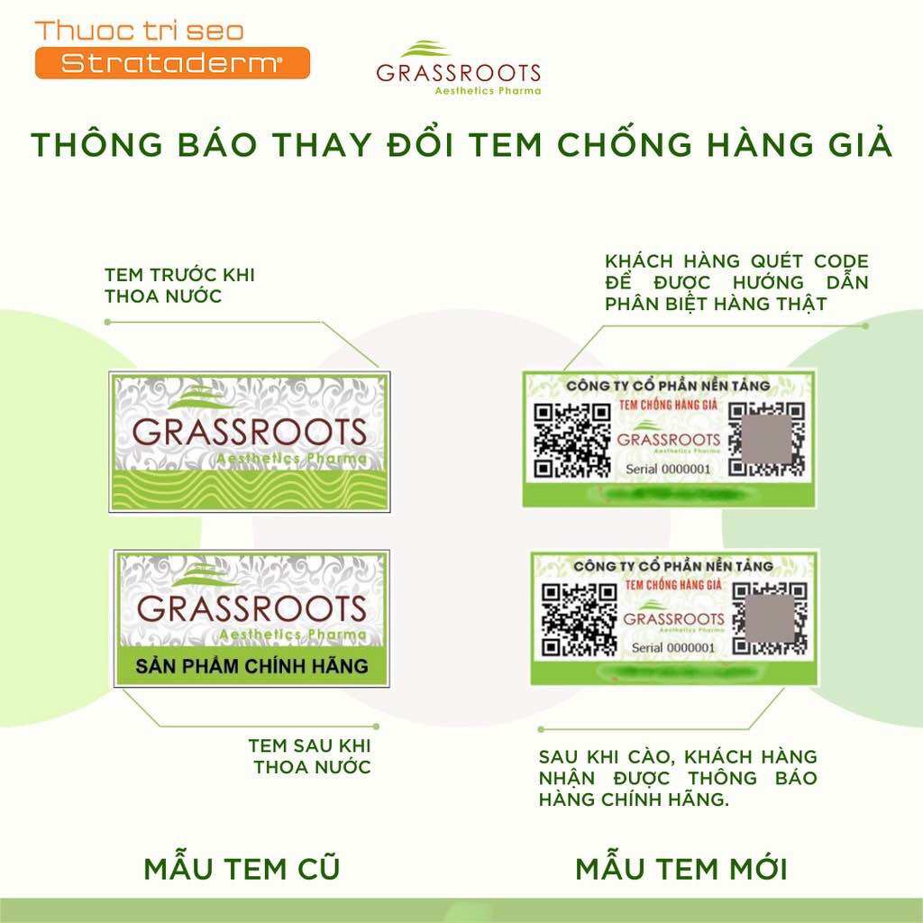 Gel mờ sẹo strataderm 5gr Thụy Sỹ
