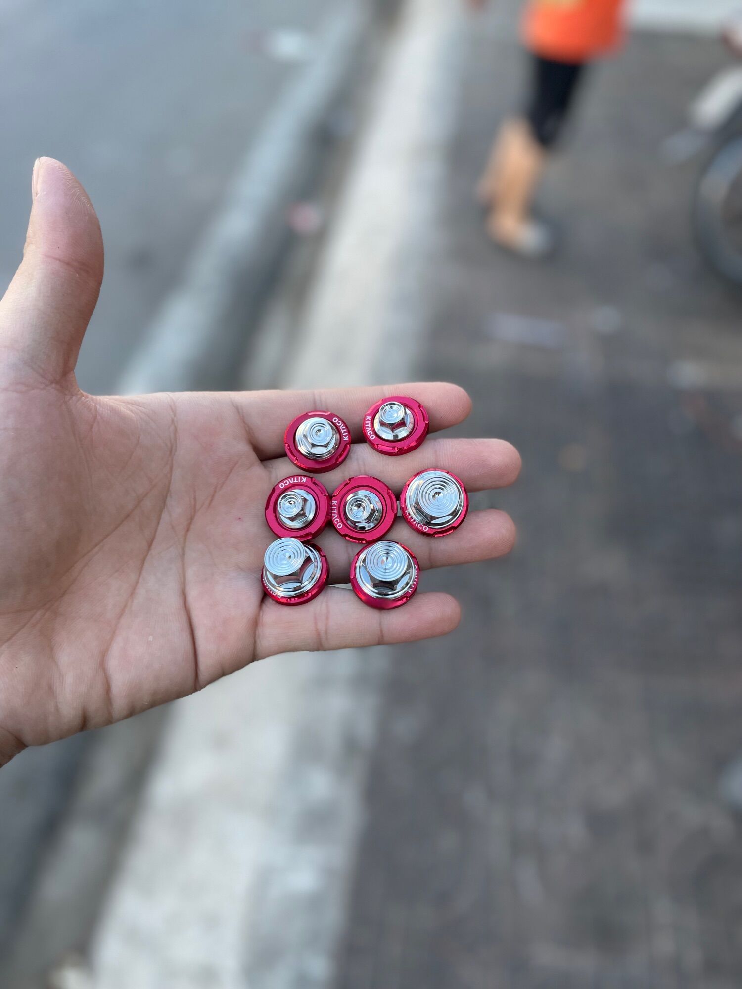 Lông đền Nhôm Takegawa Đỏ 6-8mm