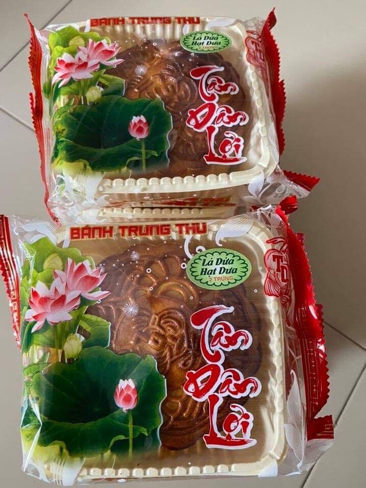 [ Lá dứa hạt dưa ] bánh trung thu Tân Dân Lợi 200g - 2 trứng