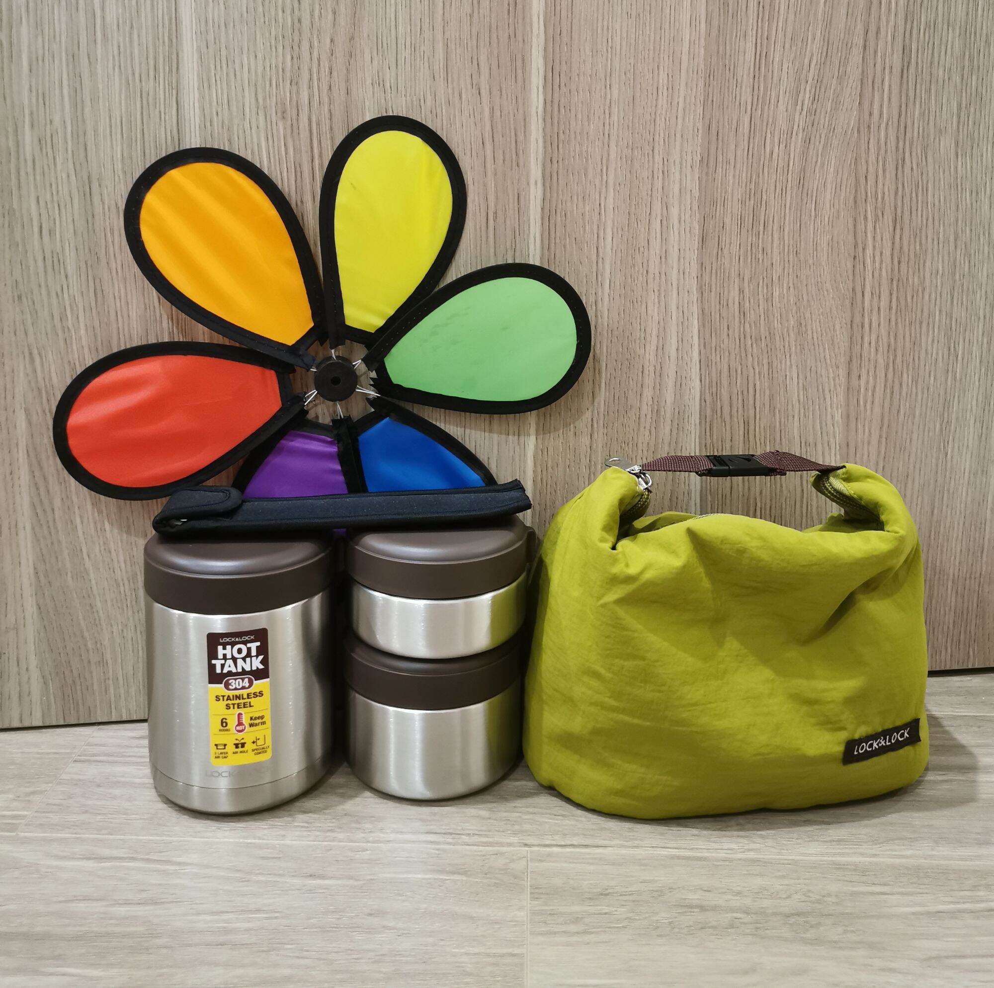 BỘ HỘP CƠM GIỮ NHIỆT LOCK&LOCK MUSHROOM LHC8025SLV