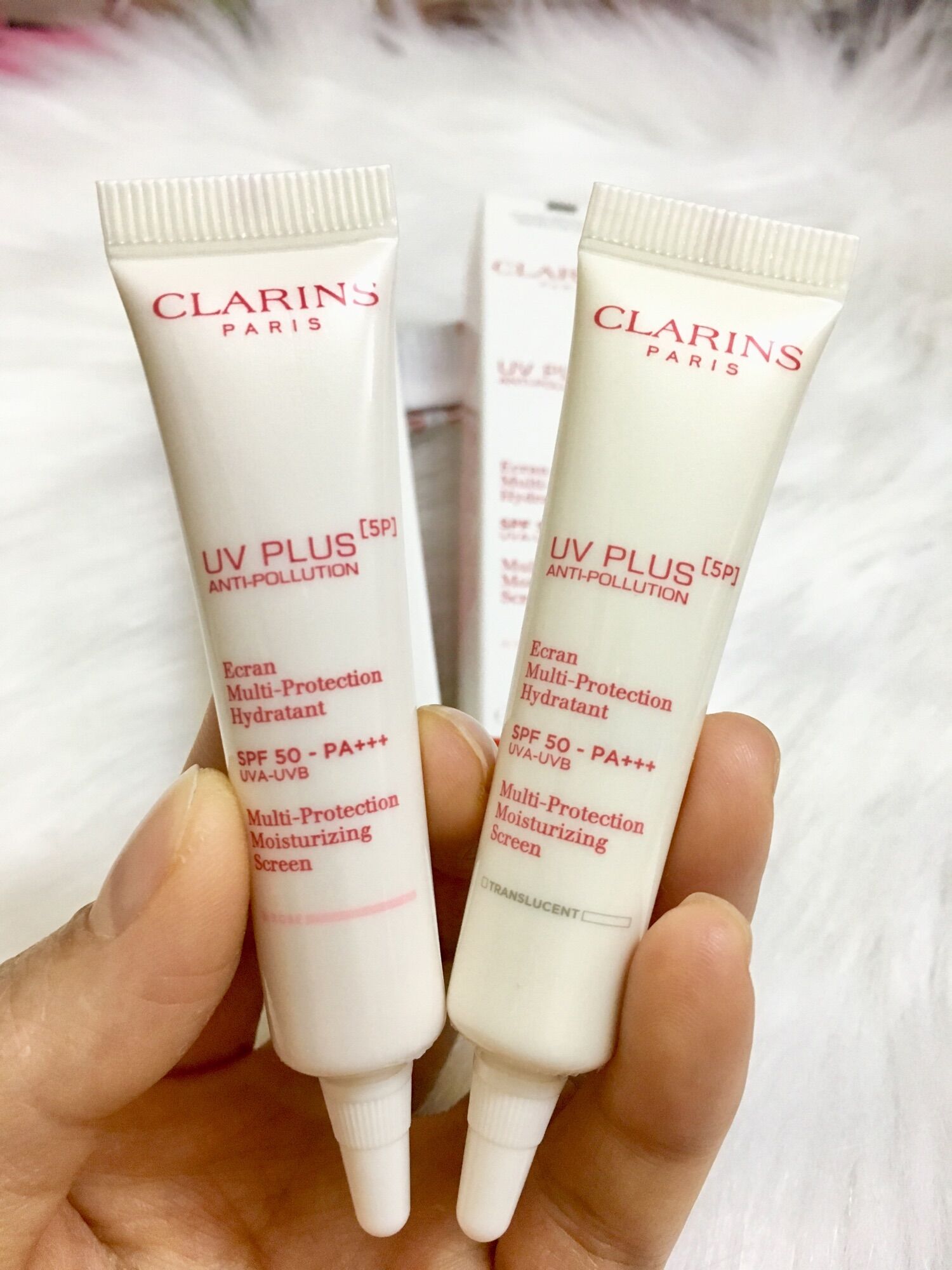 Kem chống nắng CLARINS mini 3ml/10ml (trắng- hồng- tím) chính hãng