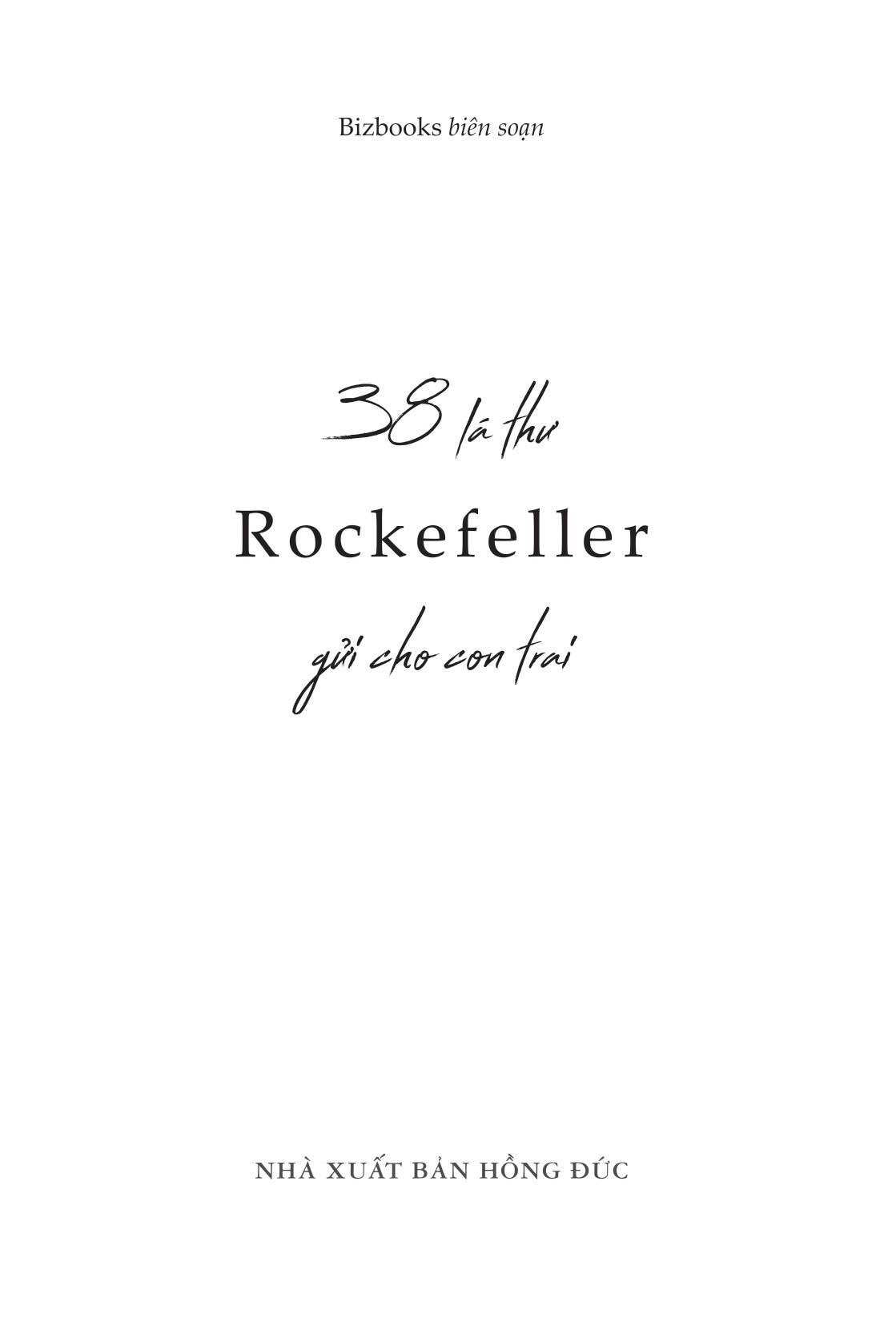 Sách - 38 Lá Thư Rockefeller Gửi Cho Con Trai