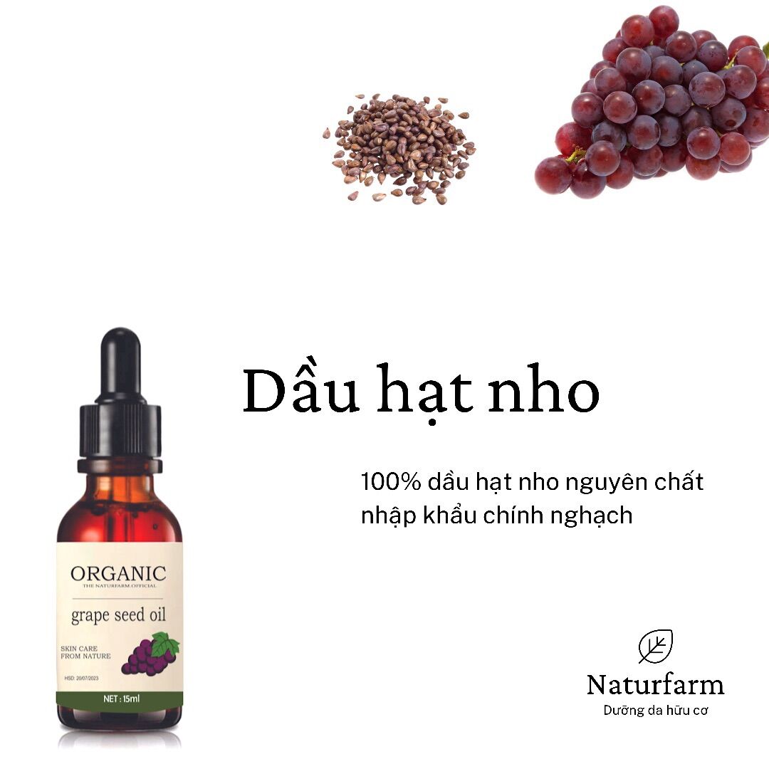 Dầu hạt nho nguyên chất hữu cơ 15ML