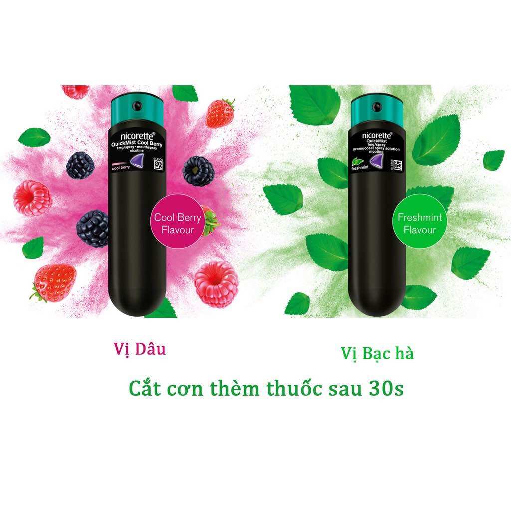 3 chai xịt Nicorette QuickMist Spray