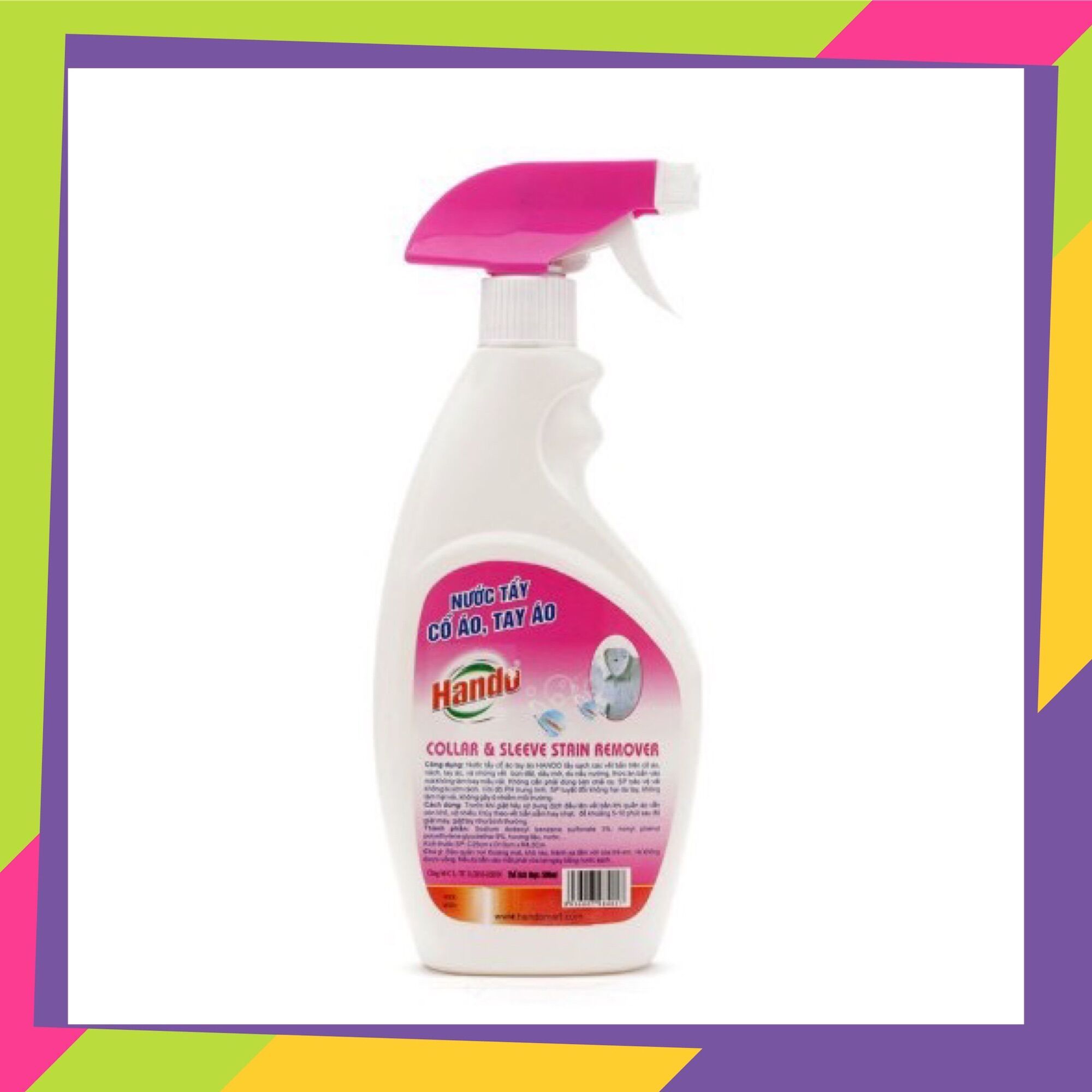 [TẨY CỔ ÁO] Nước tẩy trắng cổ áo, tay áo Hando 500ml