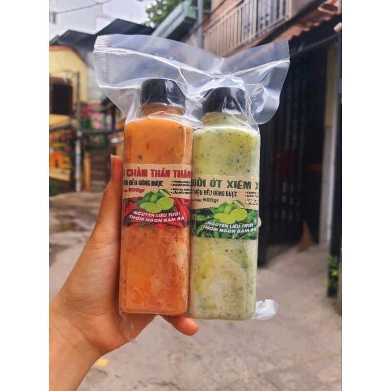 69k Set 2 Chai Nước Chấm Thần Thánh Xanh Đỏ 700gr