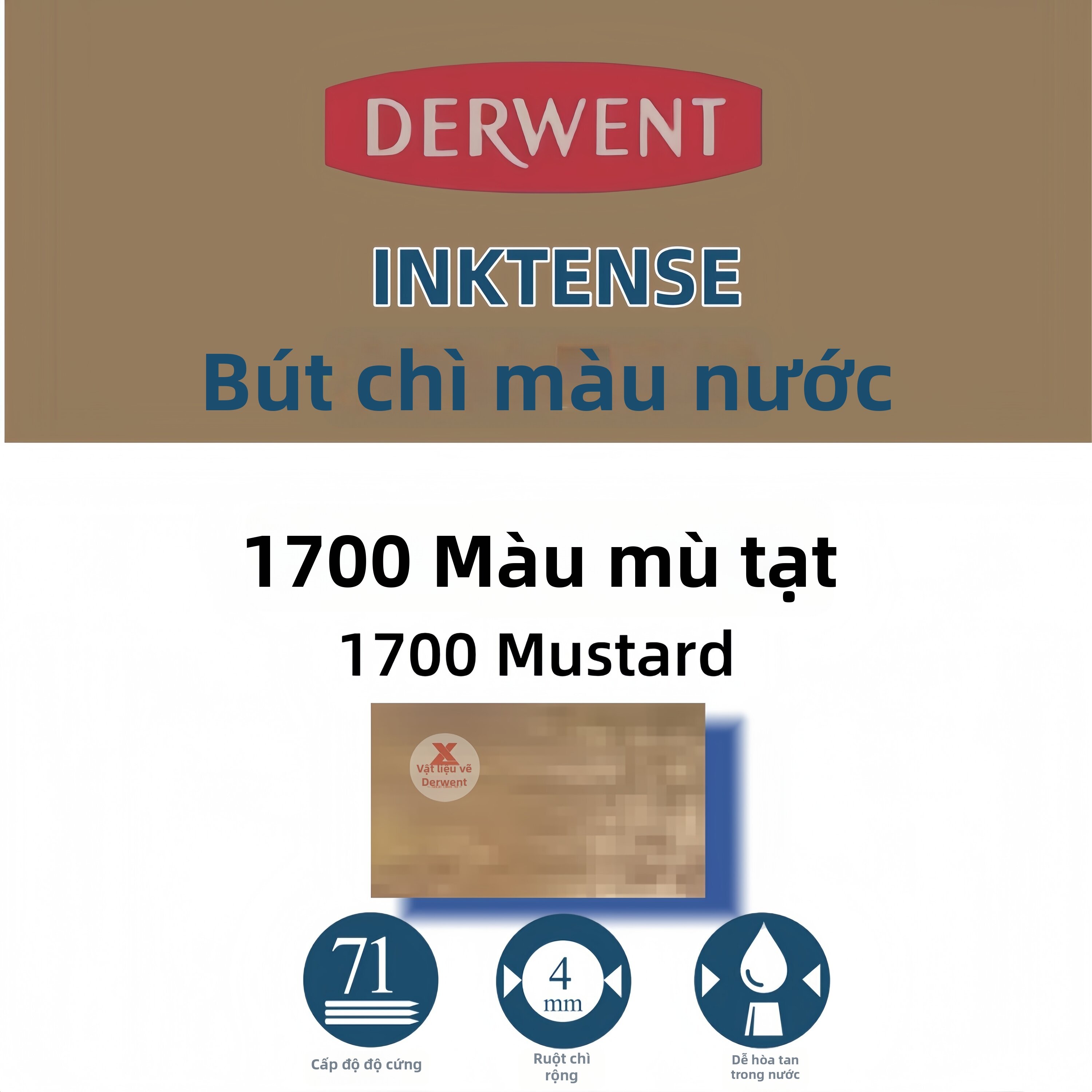 DERWENT Inked 100 Màu Crayon Nước Mực Nước Mực Màu Crayon Màu Đơn Chất Liệu Hội Họa Thương Hiệu Derw
