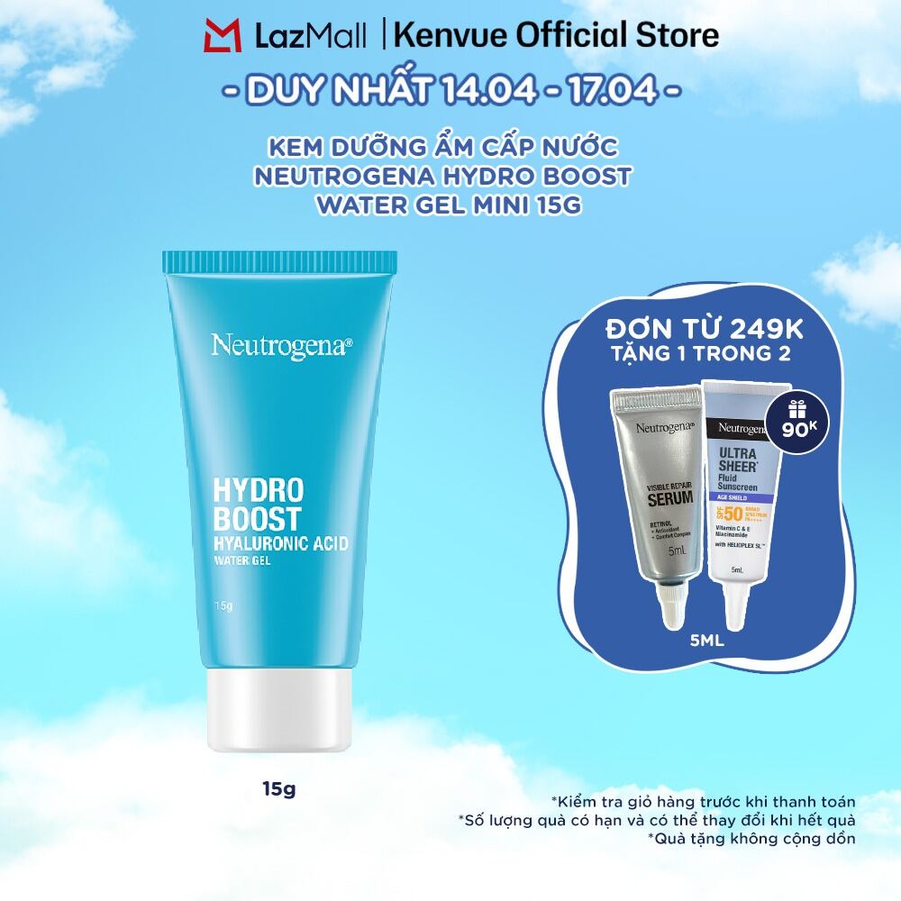 Kem dưỡng ẩm cấp nước Neutrogena® Hydro Boost Hyaluronic Acid Water Gel Mini 15g