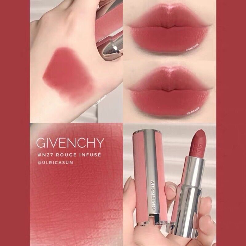Son givenchy vỏ hồng mới 2022 đủ màu siêu đẹp