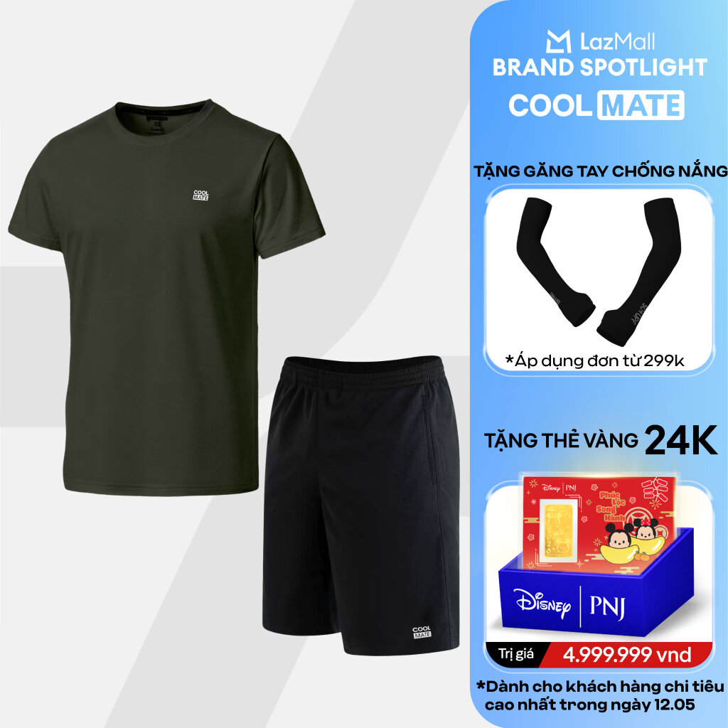 [DUY NHẤT 12.05 TẶNG QUÀ ĐƠN TỪ 299K]Set bộ đồ thể thao nam Promax Pickleball, Tennis, tập Gym Áo thun và quần Thoáng khí, thoải mái, thấm hút tốt Coolmate