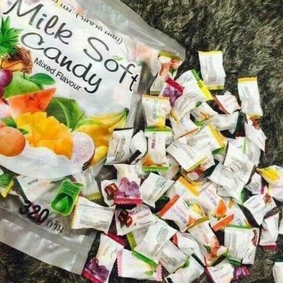 Kẹo dẻo trái cây Milk Soft Candy Thái Lan ( 1 gói )