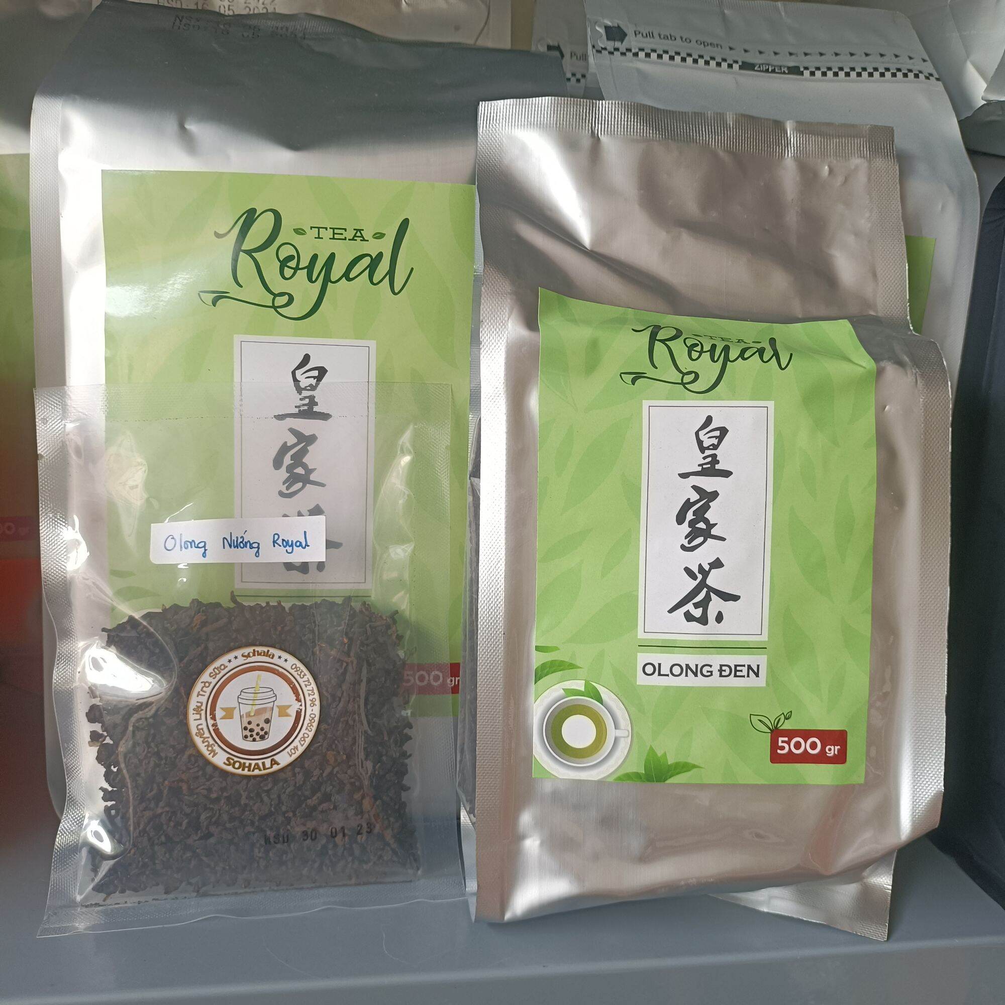 Trà Olong nướng Royal pha trà sữa