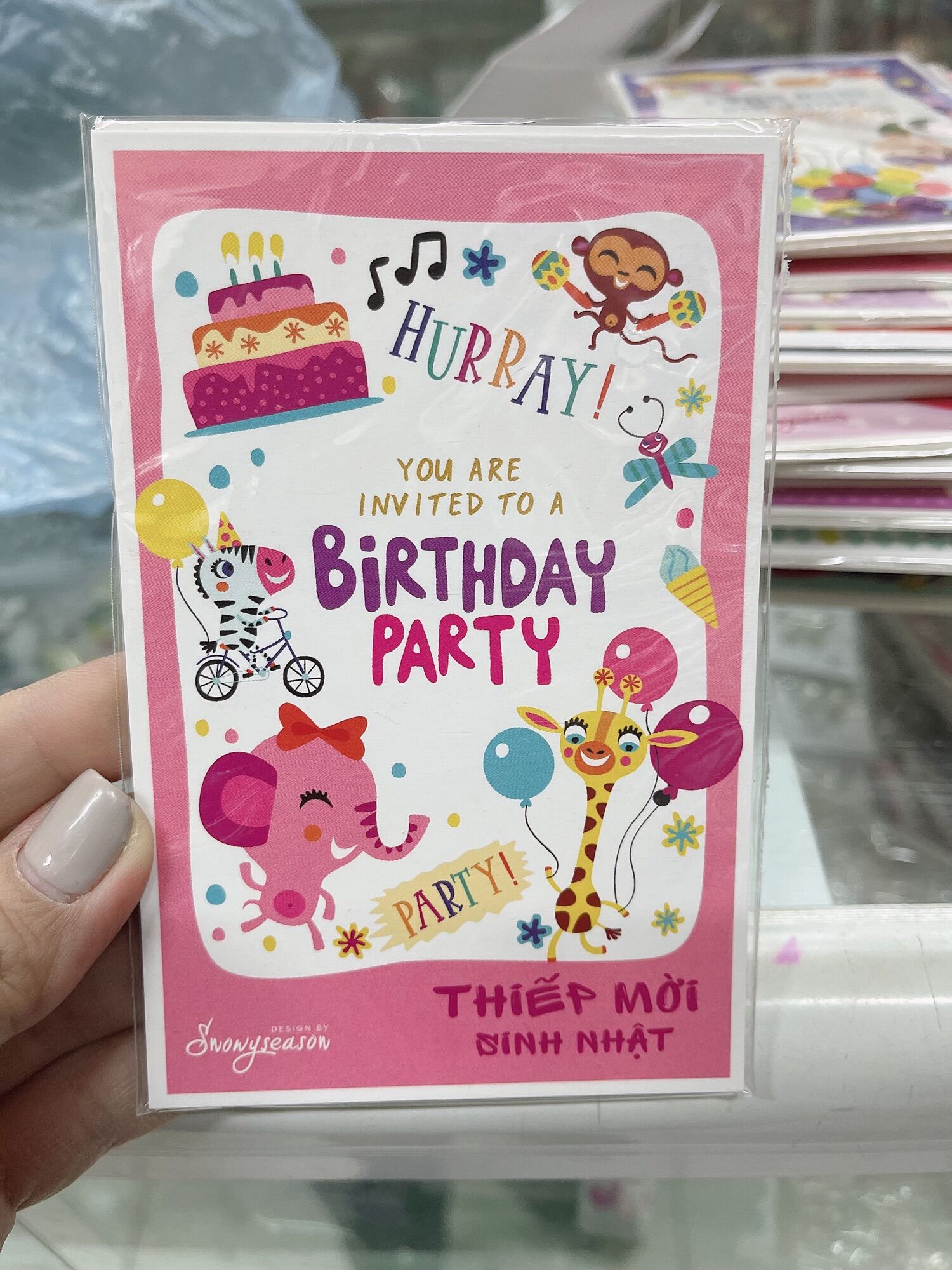 Thiệp mời sinh nhật tập 8 tờ