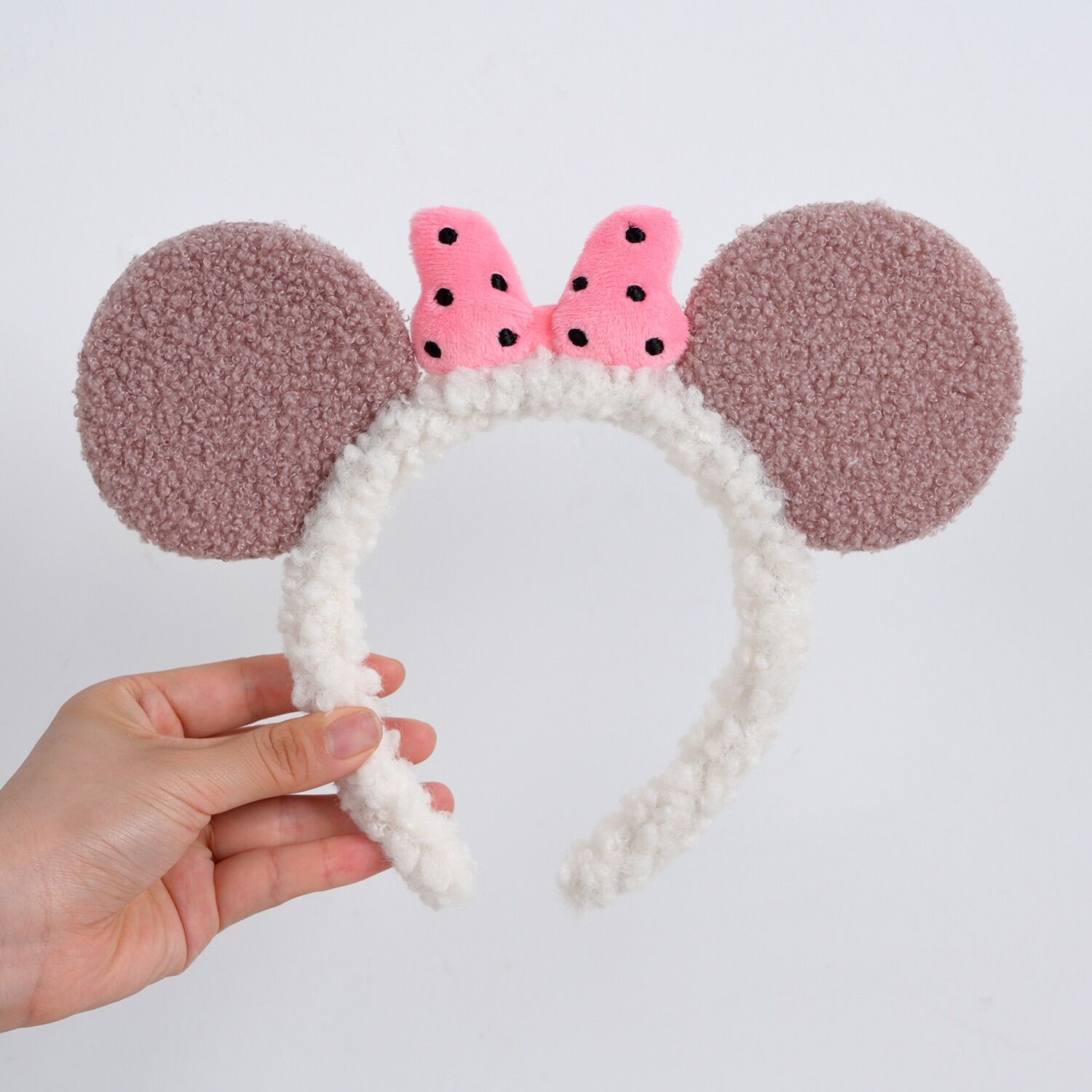 CC40 Cài tóc tai chuột Mickey nơ hồng