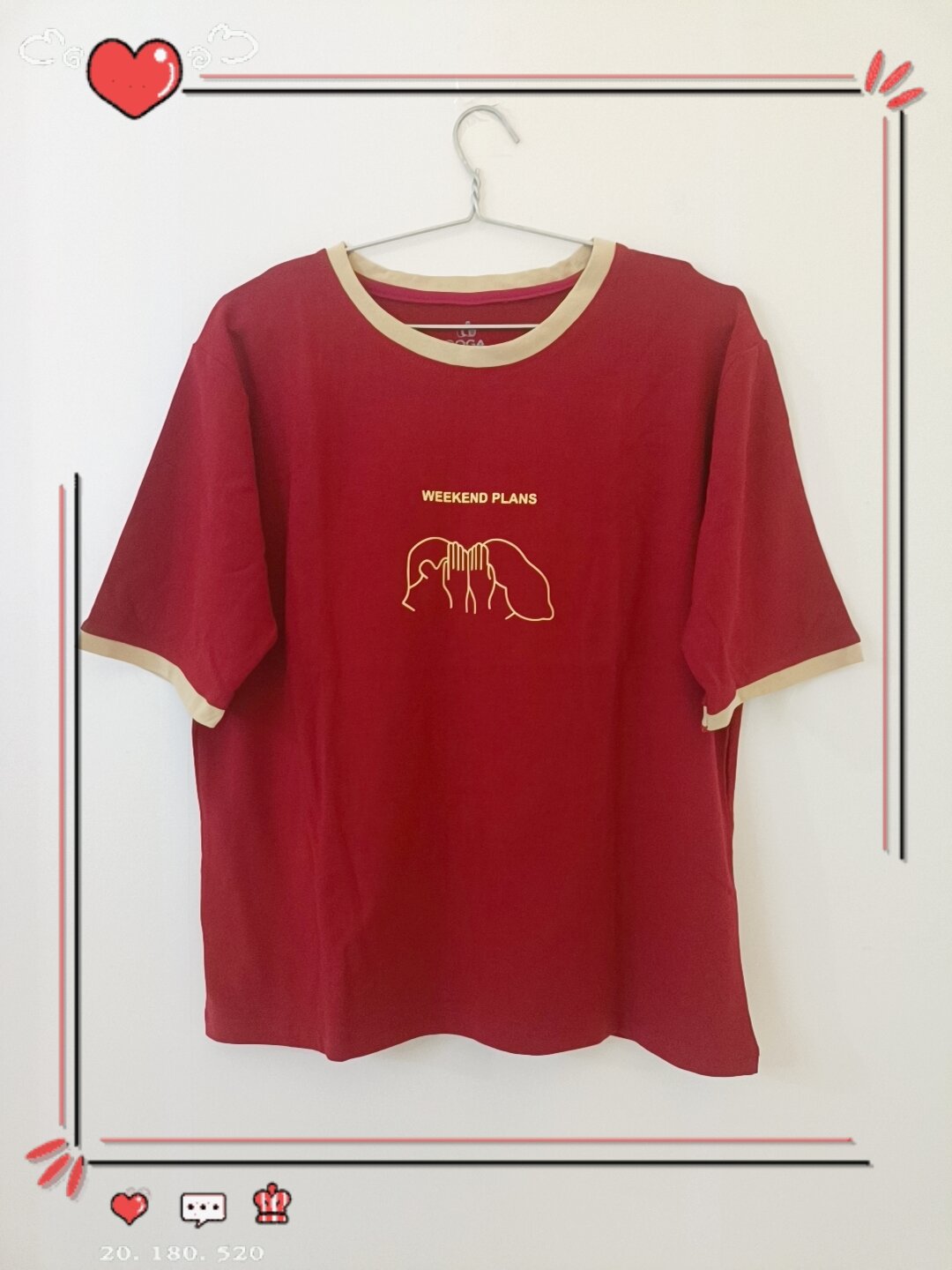 Áo thun nữ COTTON màu đỏ Ms.Simple