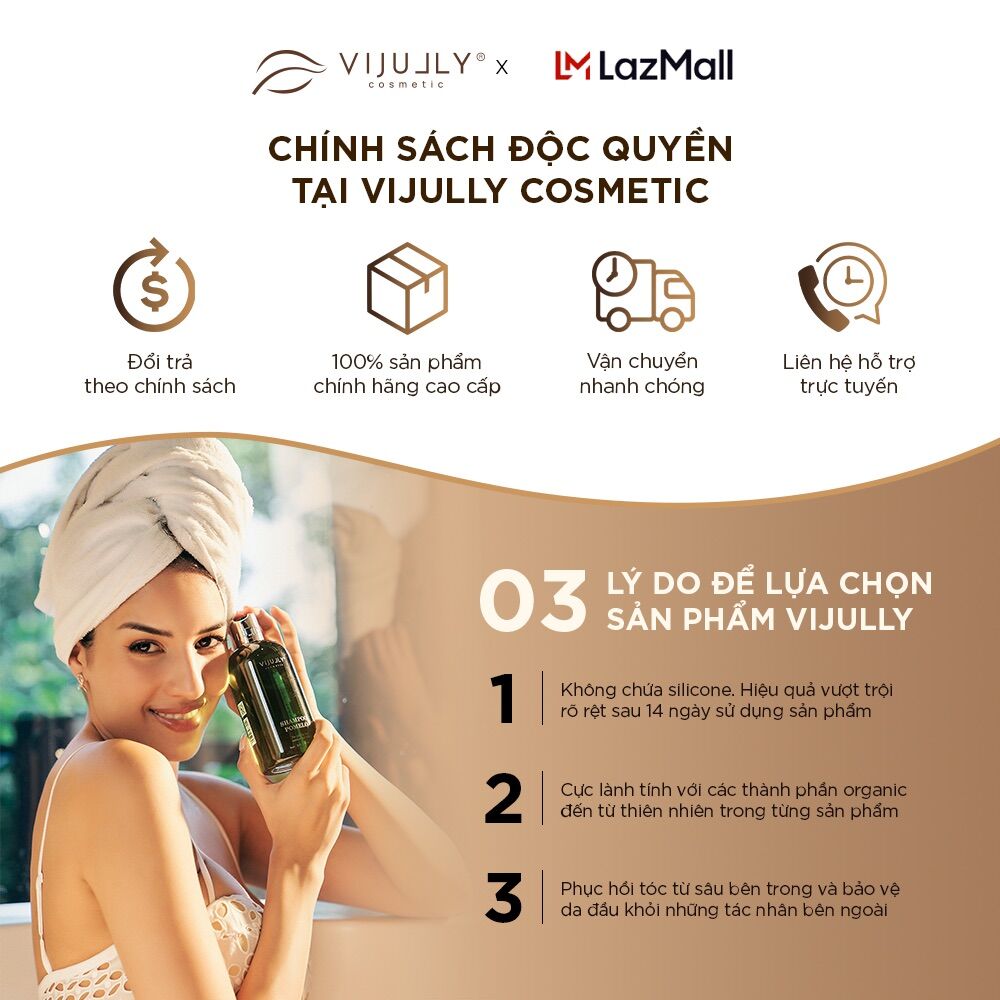 [COMBO 3 SP] DẦU GỘI BƯỞI NGĂN RỤNG TÓC VIJULLY COSMETIC