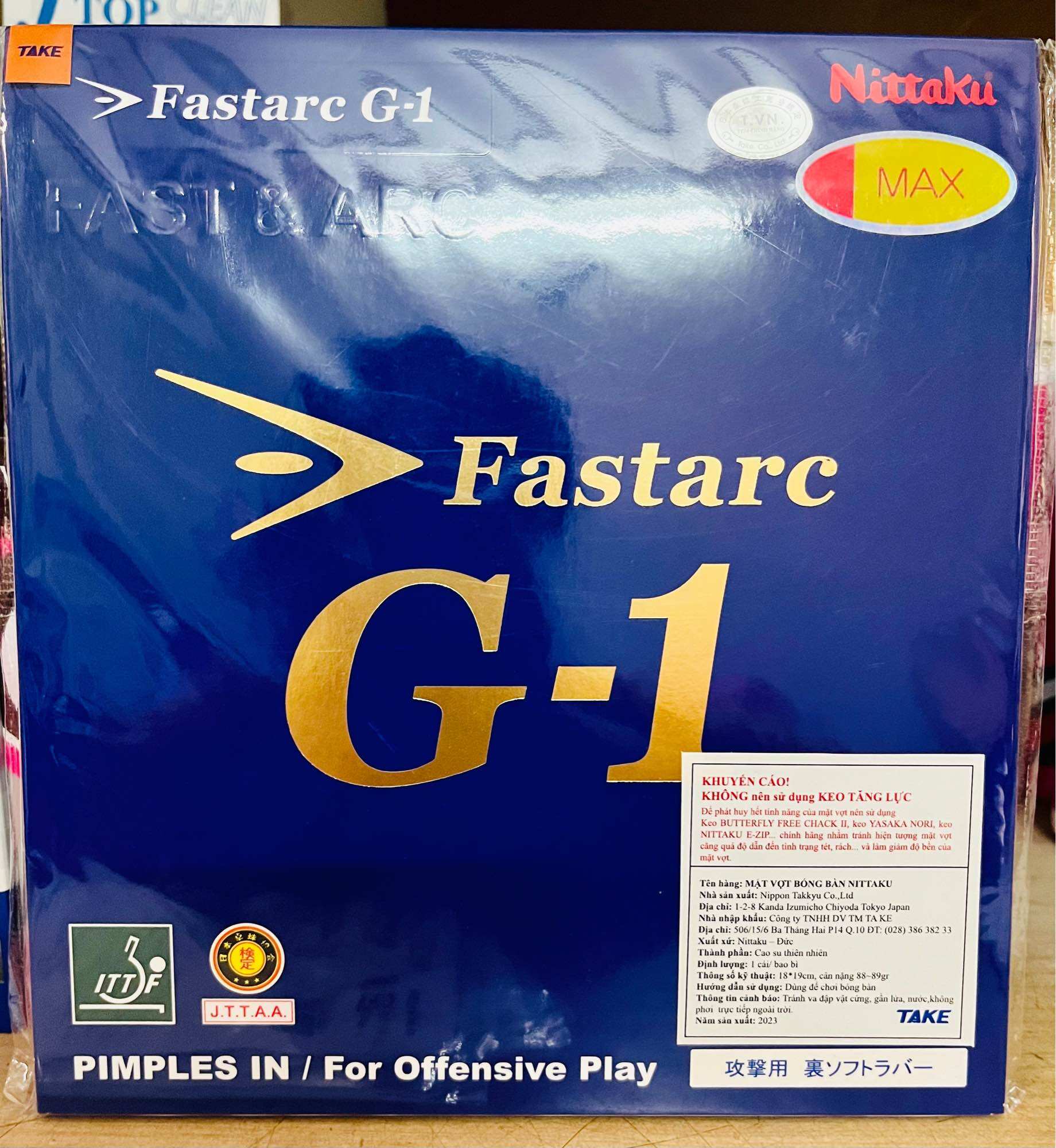 Mặt Vợt Bóng Bàn FASTARC G-1 Chính Hãng Nittaku