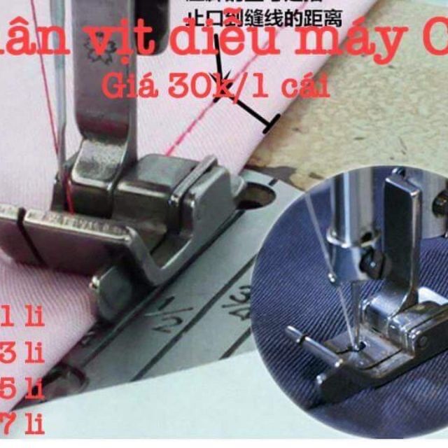 Chân vịt diễu dùng cho máy may công nghiệp 1 kim. Có nhiều cỡ để chọn lựa hoặc mua nguyên bộ