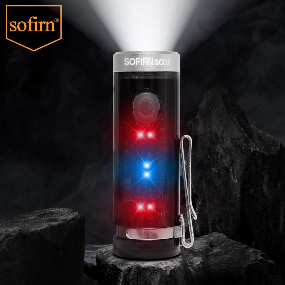 Sofirn Sc02 Mini Đèn Pin 330lm 90 Cri LED Torch USB C Có Thể Sạc Lại Đèn Pin Keychain Đèn Sidelight Với RGB Chỉ Số Edc