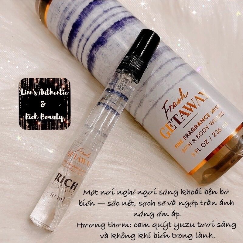 FRESH GETAWAY - Xịt Thơm Body Mist Bath & Body Works