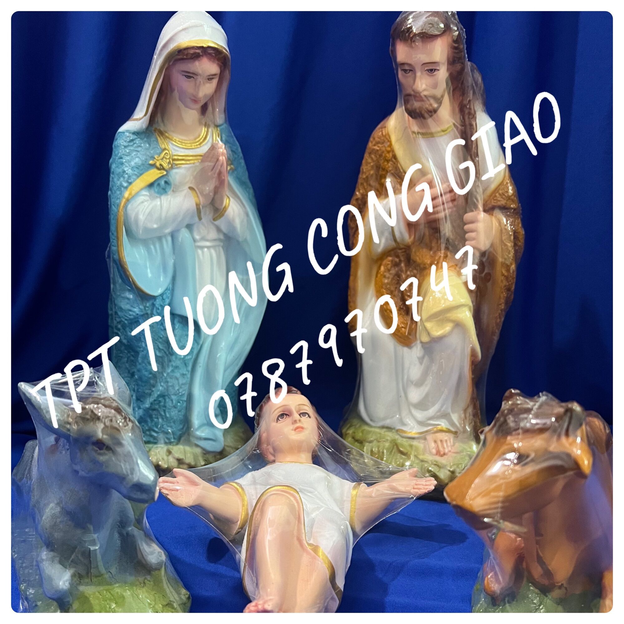 Tượng công giáo- Bộ tượng giáng sinh cao 30cm composite