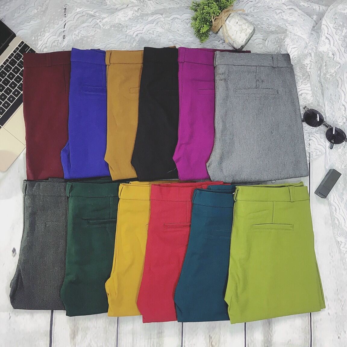 Quần tây trơn công sở cotton co giãn