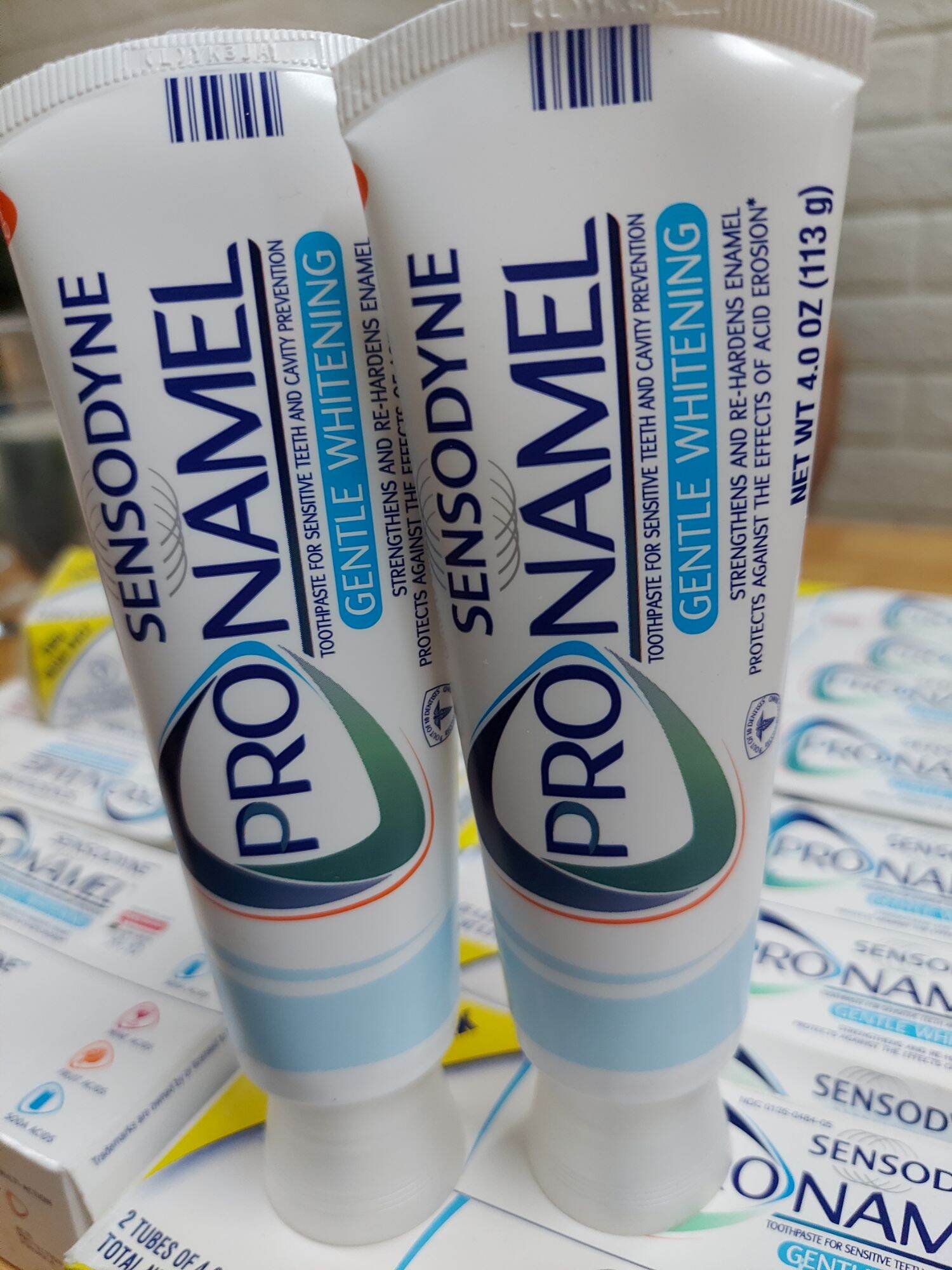 💥💥2Kem Đánh Răng "Sensodyne Pro Namel " Chống Ê Buốt Dành Cho Răng Nhạy Cảm Tổn Thương Răng