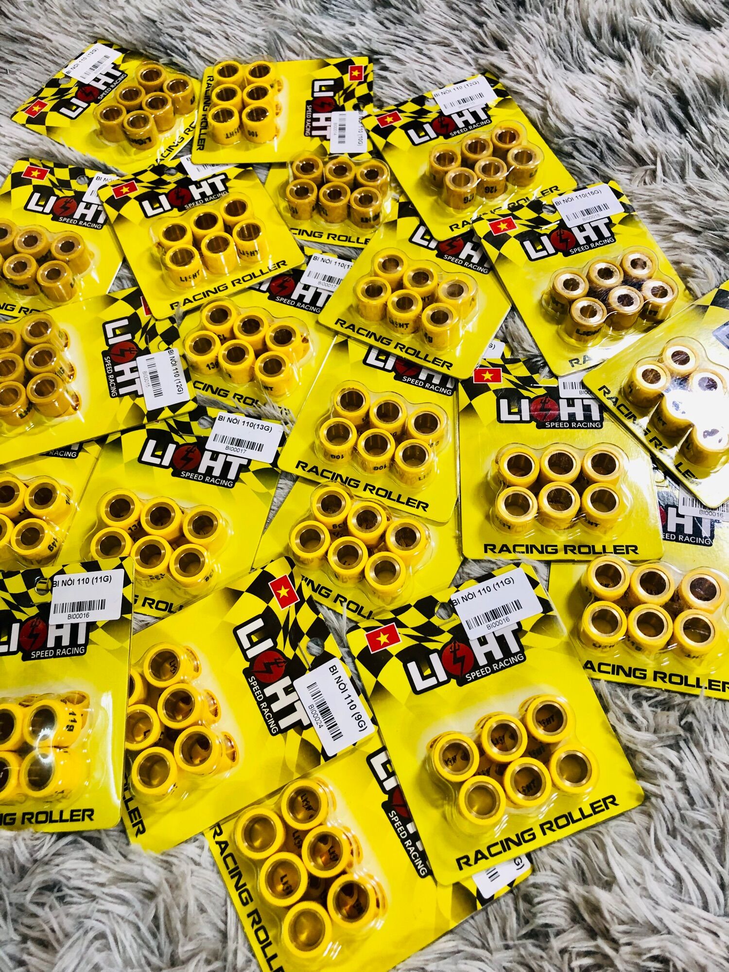 Bộ bi nồi light từ 9g đến 15g dành cho xe vision 110. vision đề từ. yêu thích ❤️❤️❤️