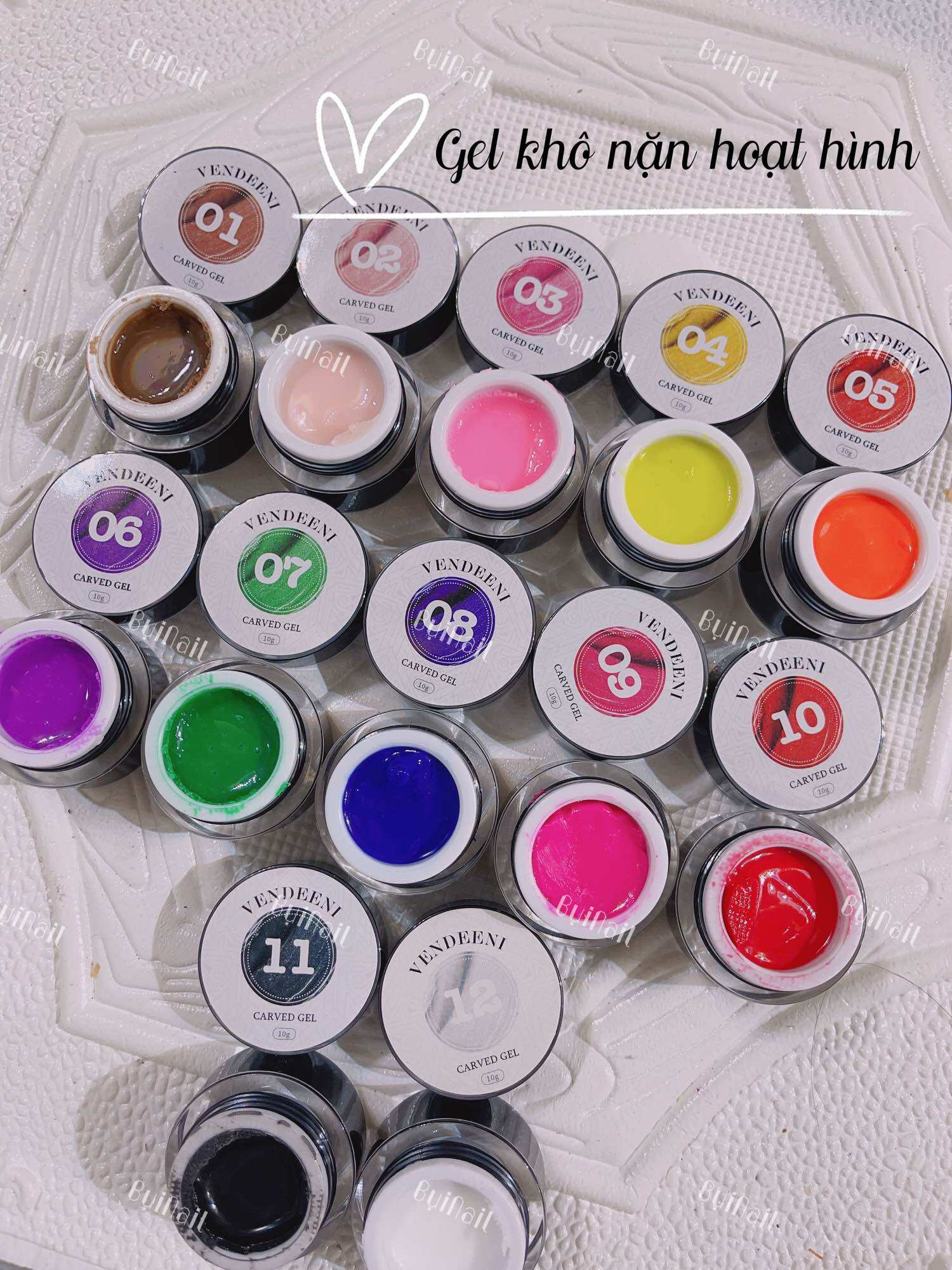 Set gel nặn 12 màu không cần lưu huỳnh vendenni