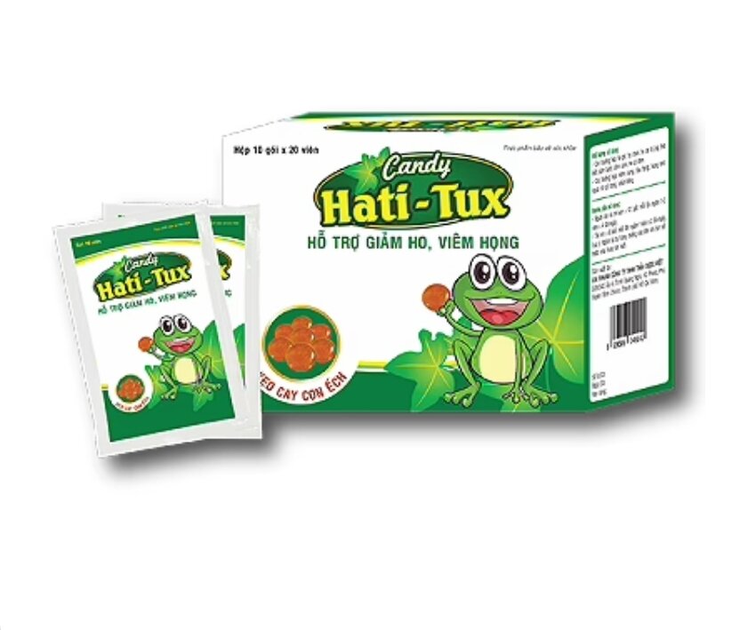 Hati-Tux Kẹo Ngậm Thảo Dược Việt Giảm Đau Họng, Ngứa Họng, Ho