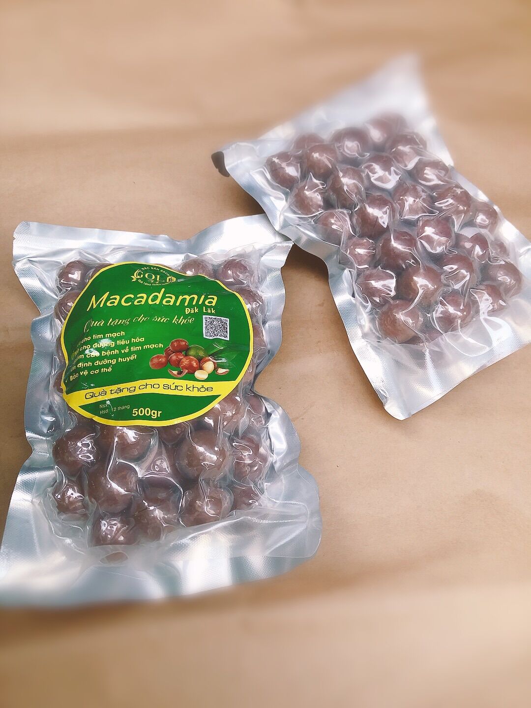 Quả macca sấy nứt vỏ 500g