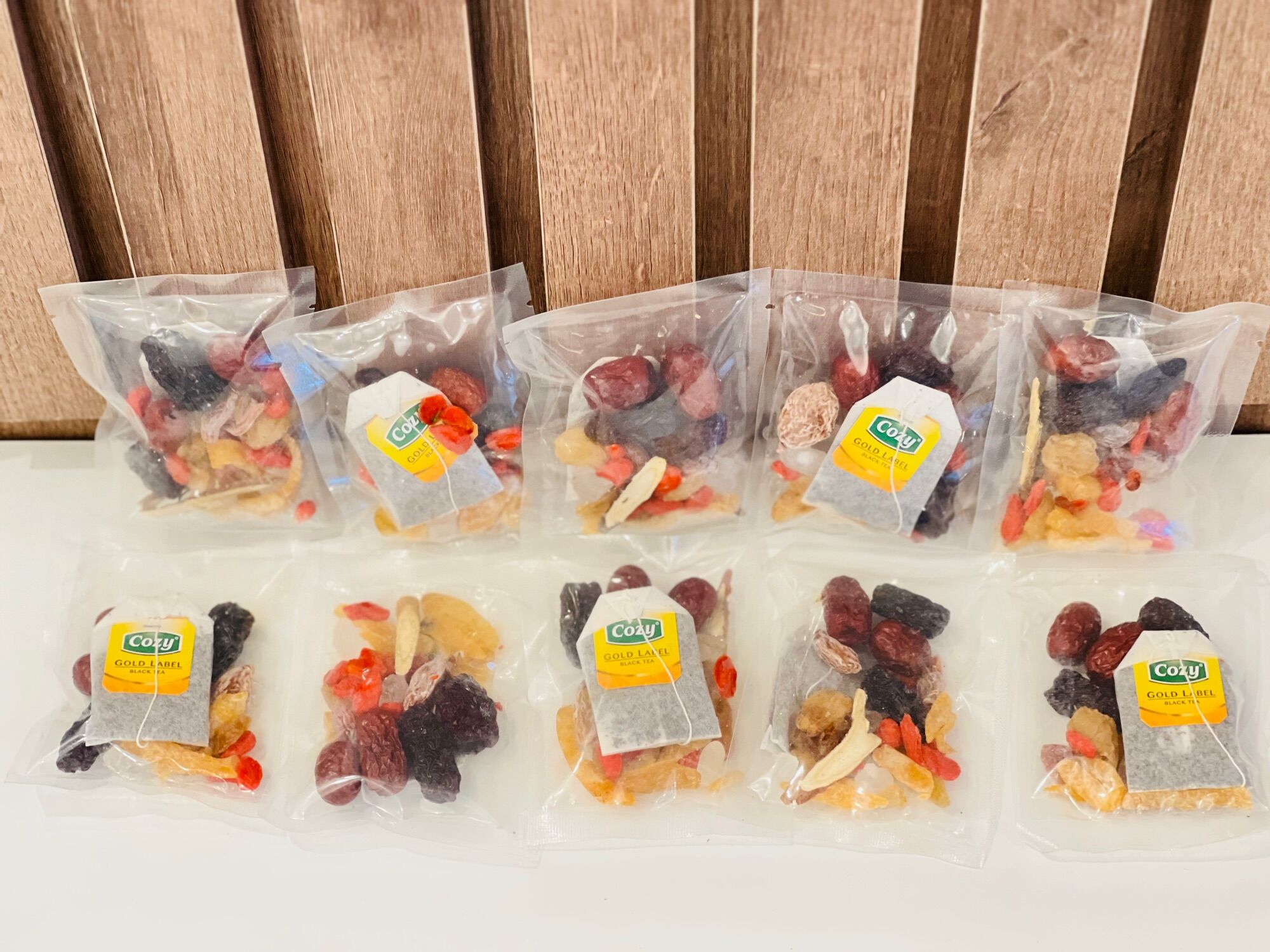 SET 10 gói trà đen thảo mộc